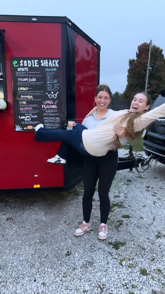 The red Sodie Shack trailer with its flavor menu board